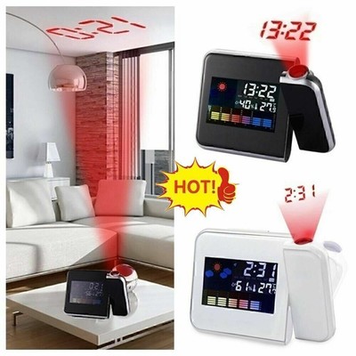 Digitaler LED-Projektionswecker Wetterthermometer Verkauf S8I7