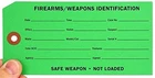 Firearms and Weapons Identification Tag, 100 Tags Pack, 6.25" x 3.125