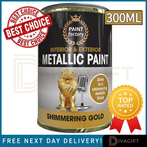 300ML SHIMMERING GOLD METALLIC PAINT FOR A METALLIC FINISH INTERIOR