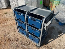 Orbis Metal Rolling Utility Warehouse Parts Stocking Inventory Stock Cart Gray