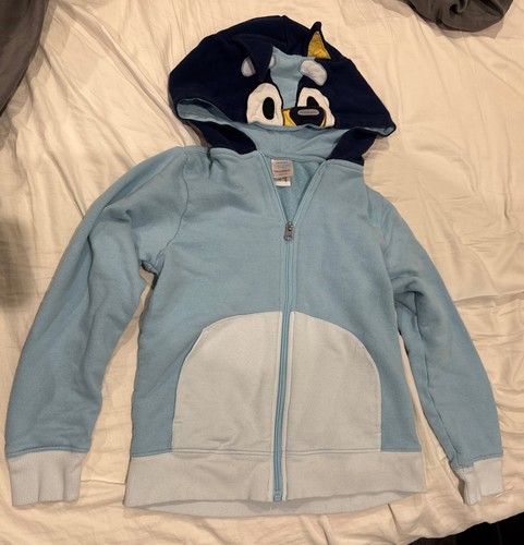 Hanna Andersson Youth Unisex Bluey Zip-Up Sweatshirt Jacket Sz 8/130cm
