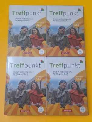 Komplettes Set: Treffpunkt Deutsch A2.1 & A2.2 (4 Bücher)