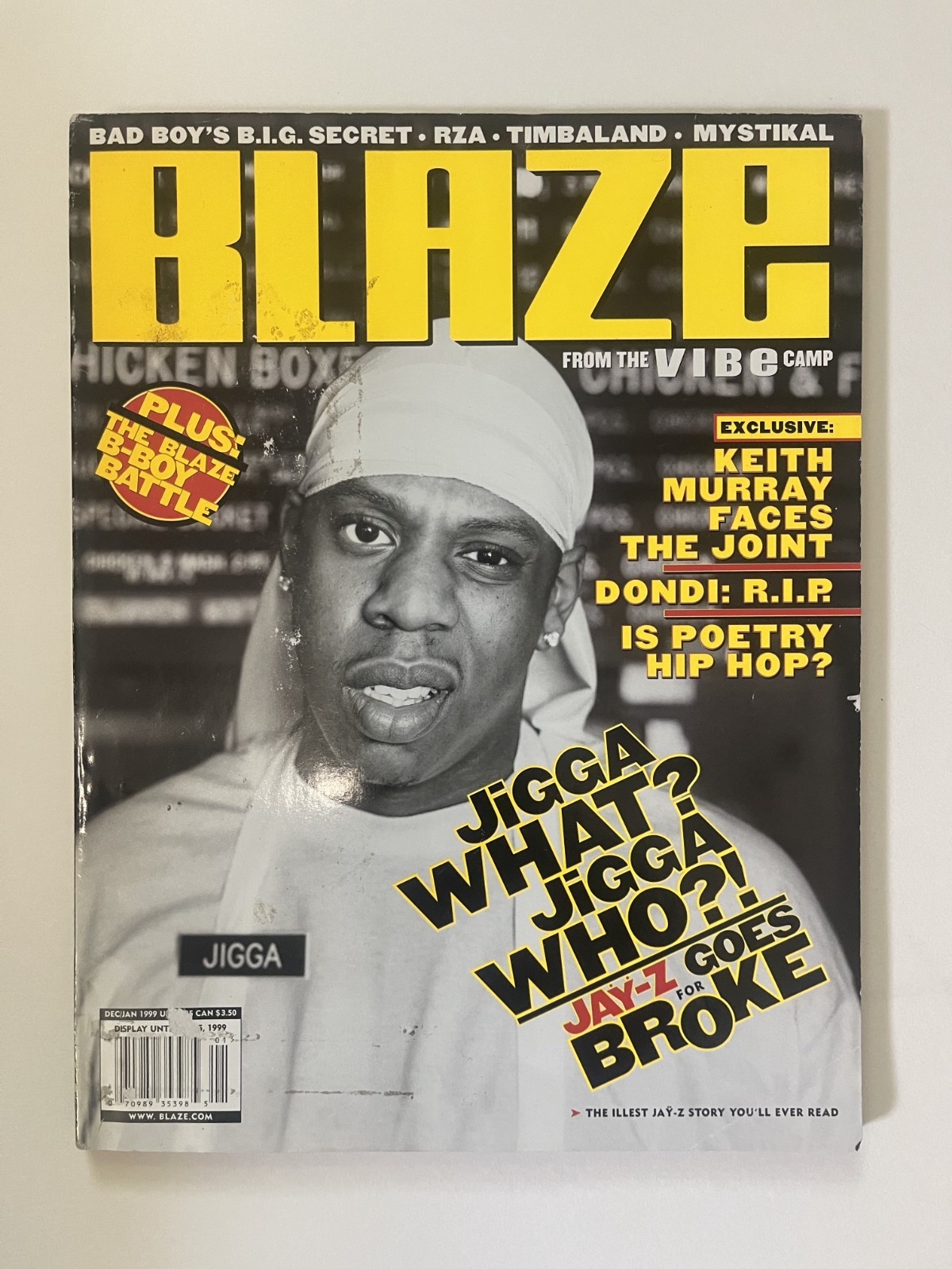 Rare Blaze Magazine Jay Z Dec Jan 1999 Issue #2