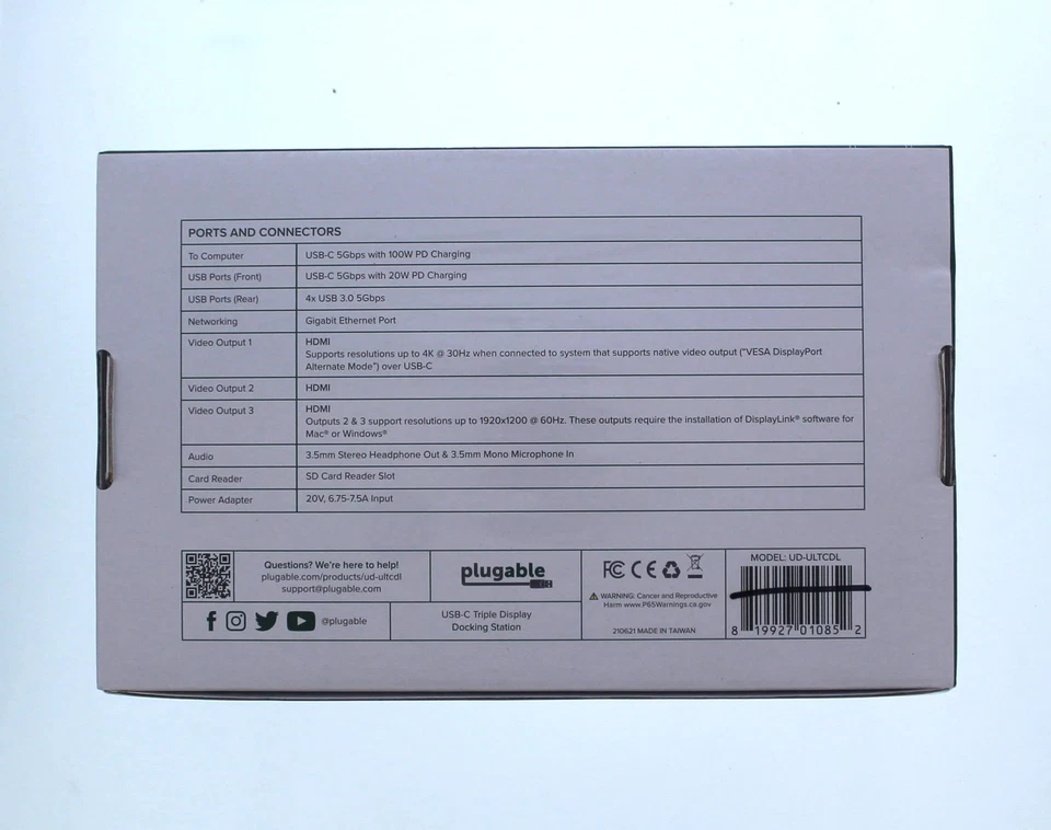 Plugable 13-in-1 USB-C Triple Monitor Docking Station - Image 3 of 3