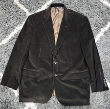 Brooks Brothers 346 Corduroy Blazer Jacket Dark Brown Sport Coat Mens 46R