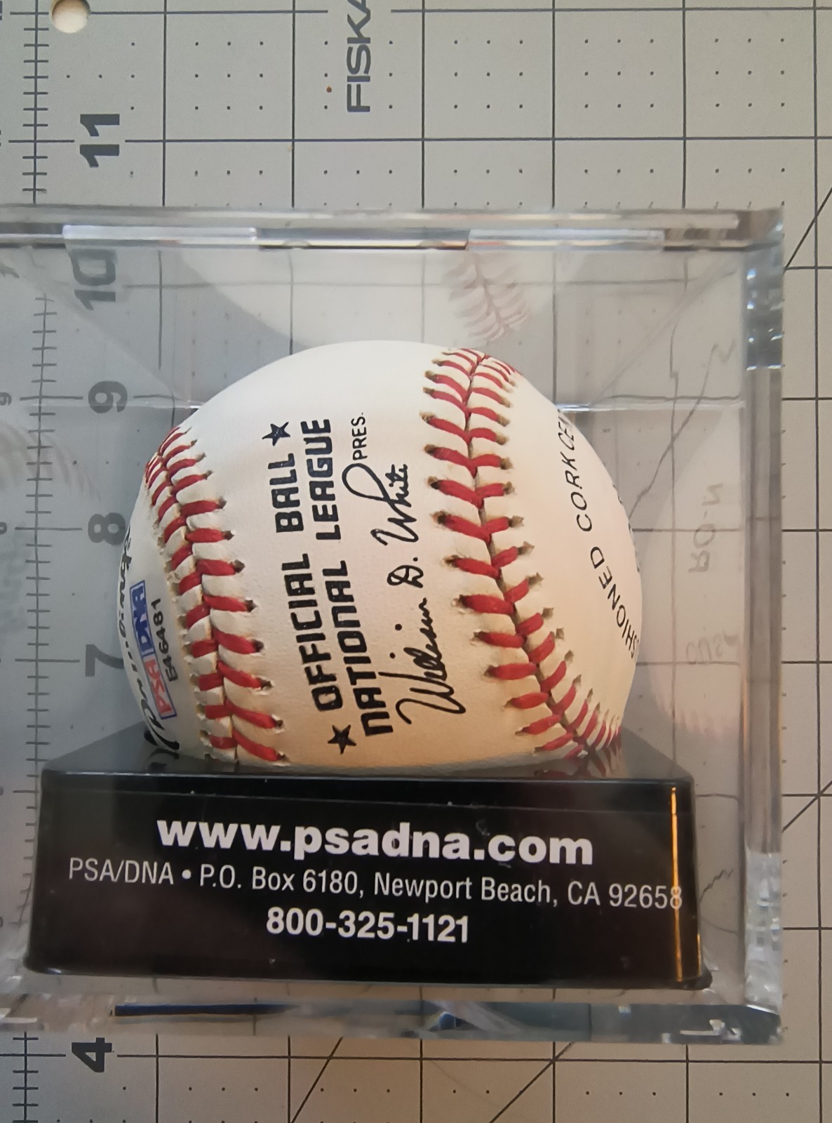 PSA DNA Hank Aaron autographed baseball SSB - Sweet Spot NM - MT 8.5 view 7