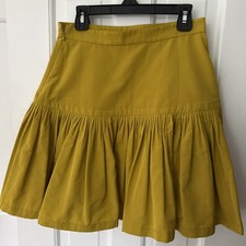VALENTINO Mini Flare Skirt IT40 Women olive