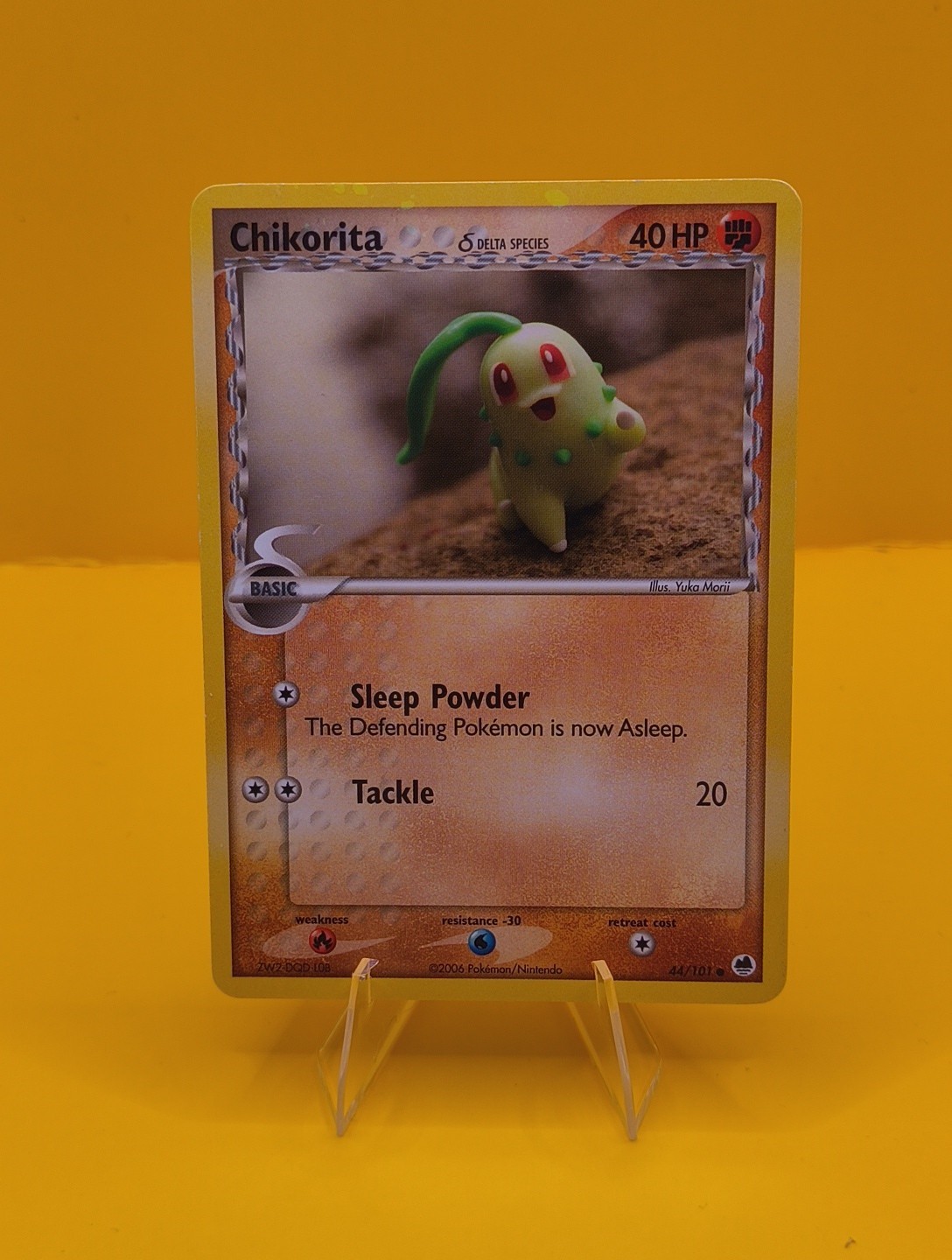 Pokemon CHIKORITA DELTA SPECIES 44/101 (2006 Dragon Frontiers) LP/NM