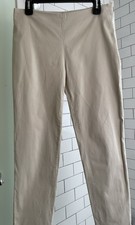 Women  s Brooks Brothers 346 Caroline Fit Straight Leg Cotton Trouser Tan Size 6