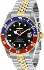 Invicta 42MM Men's Pro Diver Automatic 3 Hand Black Dial Stainless Watch 29180