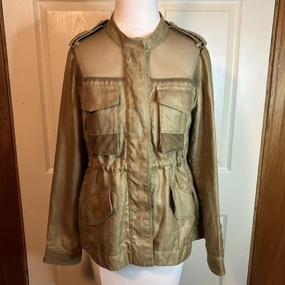 Henry Cottons Kahki Tan Linen 100% Bamboo Safari Jacket 42