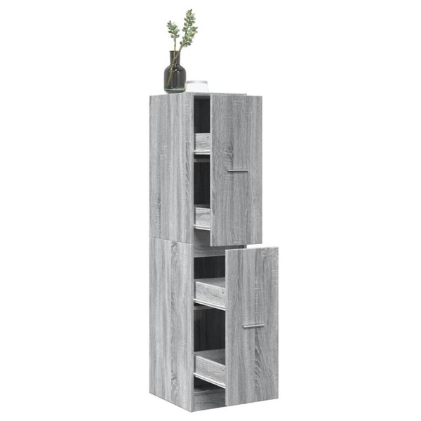 Apothekerschrank Grau Sonoma 30X41X144,5 Cm Holzwerkstoff-image