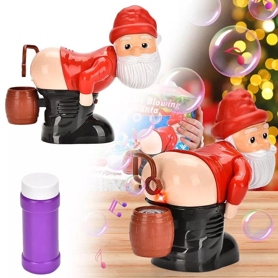 New Christmas Funny Bubble Blowing Santa Farting Electric Toy with Light+Music - Image 3 of 4