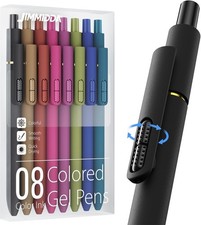 Colorful Gel Pens - 8 Pcs Colored Ink Pens Coloring  0.7MM Smooth Writing Mediu
