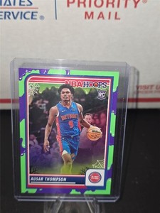 Ausar Thompson 2023-24 Hoops Haunted Hoops Slime #100 RC Rookie Detroit Pistons