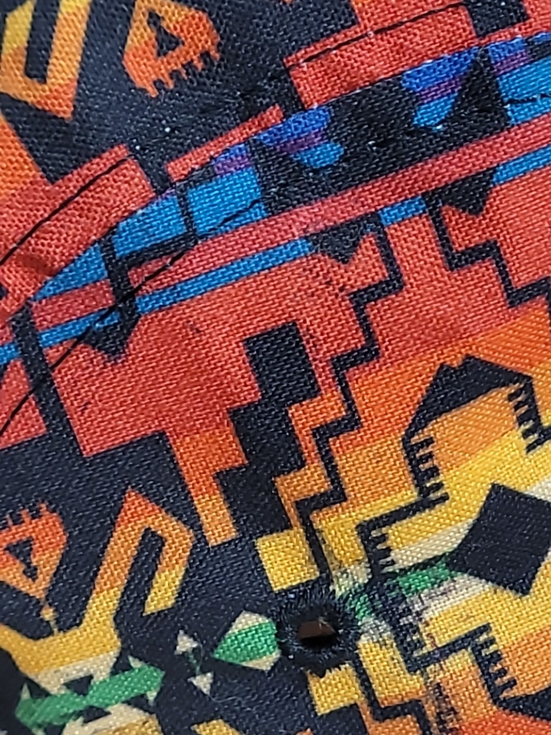 90's Pendleton Strapback Hat 5 Panel Aztec Patter… - image 16