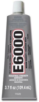 230021 2 Pack 3.7 oz. E-6000 Medium Viscosity Multi-Purpose Adhesive Uncarded...