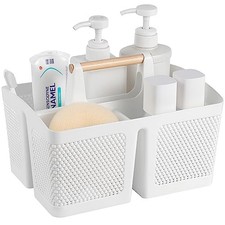 Portable Shower Caddy Basket Plastic Cleaning Caddy Organizer Storage White