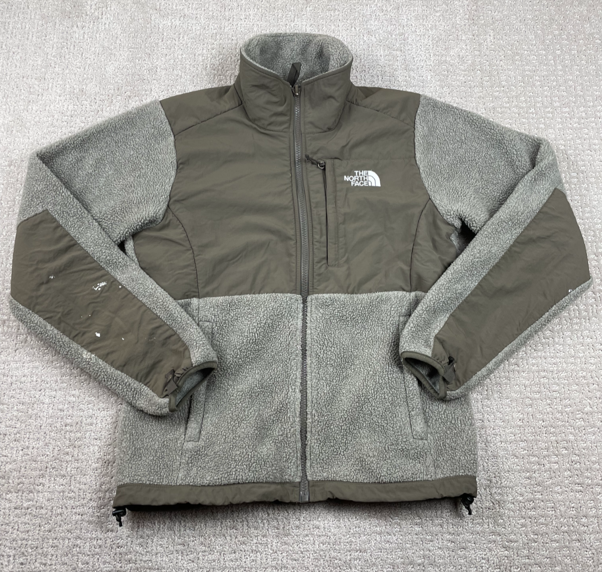 The North Face Jacket Womens Small Denali Full Zip Oatmeal Brown Fleece Hiking