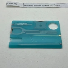 NEW Victorinox Swiss Card Nailcare, ice-blue translucent 0.7240.T21