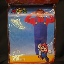 NEW Super Mario 2-4 Years Toddler Costume Outfit Nintendo Jumpsuit Halloween