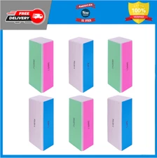 4 Way Nail Buffer Block (6 Pcs), Nail Shine Buffers Blocks Files for Nails