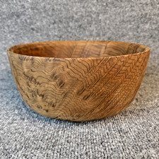 Redwood Curly Grain Birdseye Burl 9.75" X 4.5" Hand Turned Decorative Wood Bowl