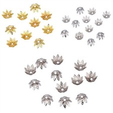 Hollow For Jewelry Making Flower End Beads Caps Findings DIY Wholesale N