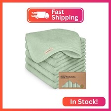 6-Pack Baby Washcloths - Soft Absorbent Viscose from Bamboo Wash Cloths for Babi