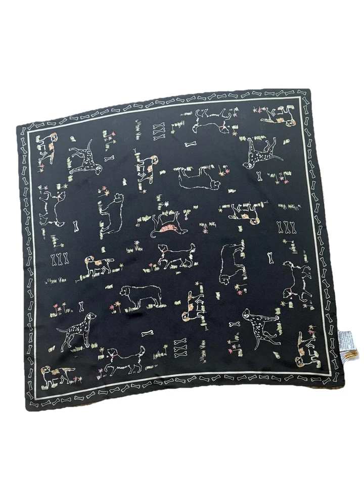 Bufanda Talbots 100 % seda estampado perro Foto 4 de 4