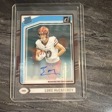 2024 Clearly Donruss - Luke McCaffrey #80 Rated Rookie Auto RC Autograph