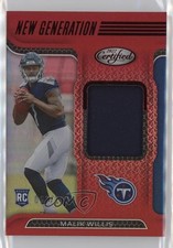 2022 Certified New Generation Jerseys Mirror Red /199 Malik Willis #NGJ-MW 1pd2