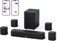 7.1Ch Surround Sound Bar 330W TV Soundbar Subwoofer 4 Speakers Aura A40