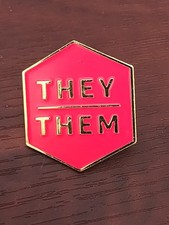 SPILLA PRONOME NEUTRO DI GENERE LORO/LORO! Trans LGBTQ Pride!🔥 Spedizione gratuita