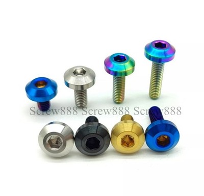 Titanium Bolt M6 M8x12 15 20 25 30 35 40mm Hex Screw for Bike Motorcycle Brake