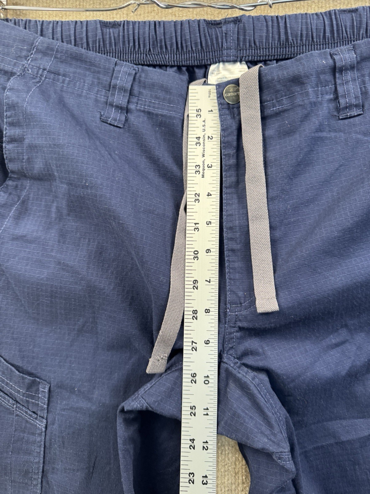 Carhartt Rugged Flex Ripstop Cargo Scrub Pants Mens L 36x30.5 Straight Leg Blue thumbnail 7