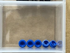 LEGO Parts - Blue Plate, Round 1 x 1 - No 4073 - QTY 5