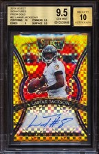 2019 Panini Select Lamar Jackson Auto Gold Prizm TRUE #1/1 BGS 9.5 10 MVP Year