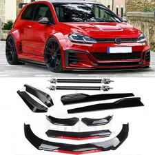 For Vw Golf Gti R Mk6 Mk7 Mk7.5 Front Bumper Lipside Skirtrear Lipstrut Rods