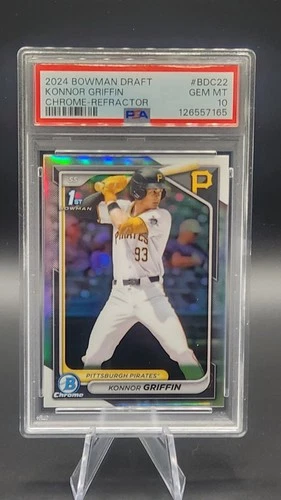 2024 Bowman Draft 1st Chrome Refractor Konnor Griffin #BDC22 PSA10 Pitts Pirates