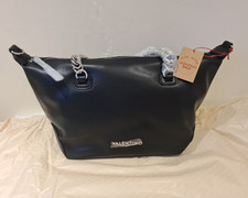 Valentino by Mario Valentino Schwarz Schultertasche Riemen mit Kettenhenkeln Neu