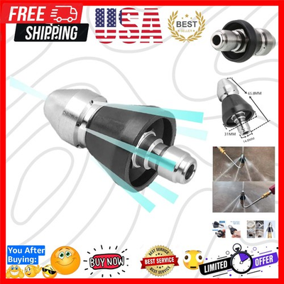 #ad Pressure Washer Sewer Jetter Nozzle with Stainless Steel Durable Design Sewe... $30.39