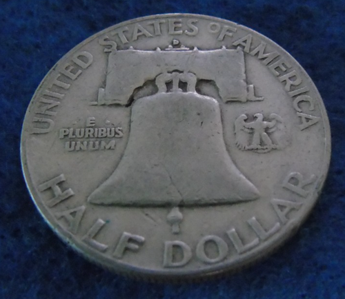 1952 D Franklin Half Dollar Ben Benjamin 1952D 1/2 Silver US Coin 1952-D Bullion - Picture 6 of 6