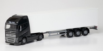 EMEK,VOLVO FH16 GL 750 XL 4x2 black with white 3 axle trailer, 1