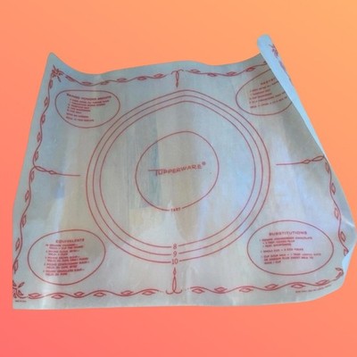 1965 Tupperware Pastry Mat 18''x22'' Rexall Baking Sheet USA Vintage Kitchen