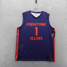 ProSphere Illinois Fighting Illini Mens 2XL Basketball Jersey Navy Blue S0660