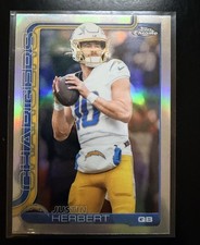 2025 Topps Chrome Justin Herbert Refractor #158 Los Angeles Chargers