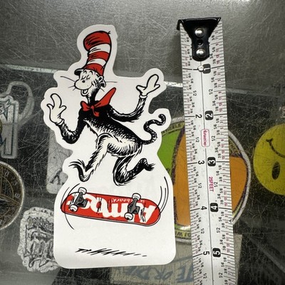Almost Skateboards Cat In The Hat Sticker 3 in x 5.25 in Skate Decal