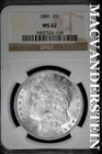 1889 Morgan Dollar- Silver- NGC MS62 Lustrous- #SLA655