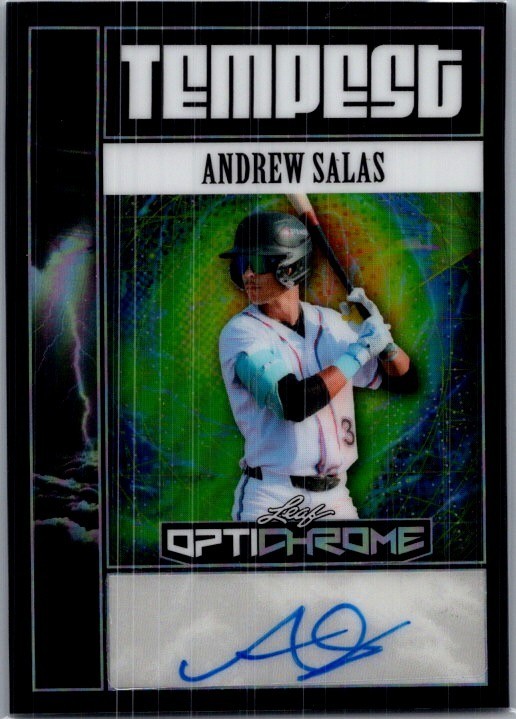 2025 Leaf Andrew Salas Optichrome Baseball Black 1/1 Auto